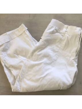 Lee Relaxed Fit Mid Rise Cuffed Capris White Size 12M